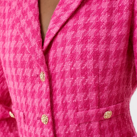 $198 Tuckernuck Pomander Place Magenta Tweed Stacie Dress Xl - Picture 5 of 10